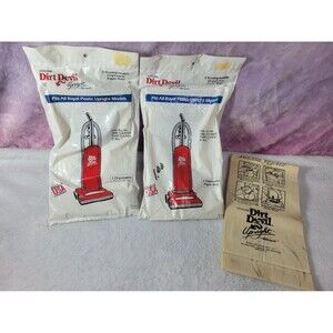 Official Authentic Brand New Sealed Dirt Devil Upright Vacuum Bags Pack of 2